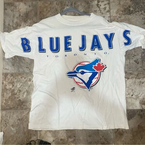 Men’s Rare Vintage 1994 Toronto Blue Jays Wide Graphic Short Sleeve T-Shirt Soft
